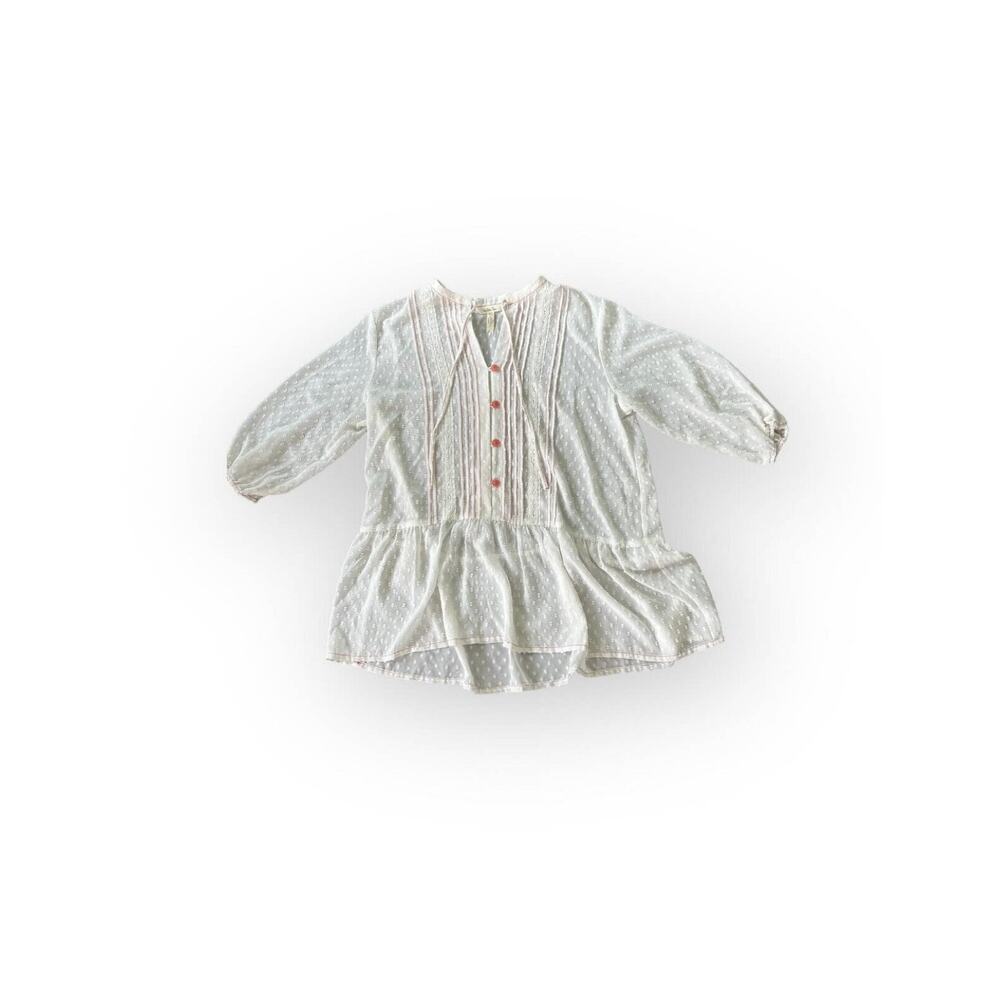 Matilda Jane Light the Way Swiss Dot Blouse White Large - Picture 8 of 9